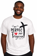 Not Perfect Just Forgiven Christian T-Shirt – 1 John 1:9 Faith Tee