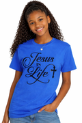 Jesus Is Life Christian Faith Inspirational T-SHIRT