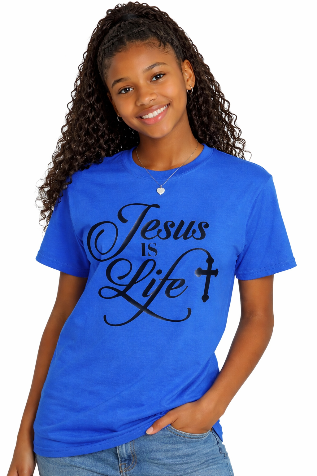 Jesus Is Life Christian Faith Inspirational T-SHIRT